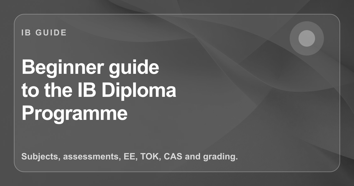 Beginner Guide to the IB Diploma Programme - Augment Education